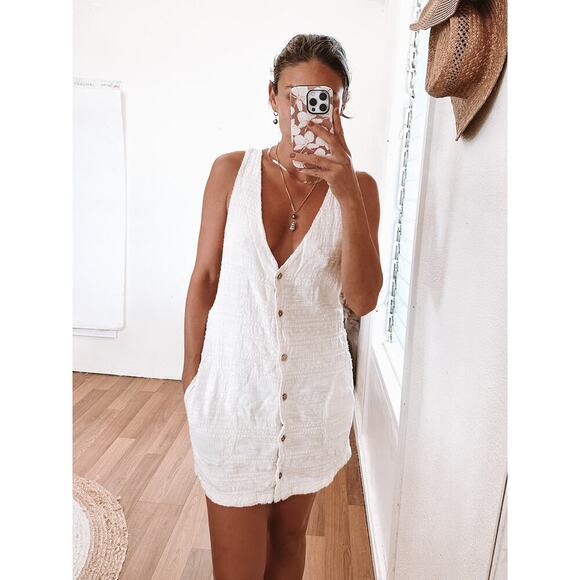 Free People Janey Pinafore Dress Medium - Picture 1 of 12